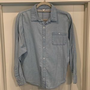 Chambray Long Sleeve Button Up